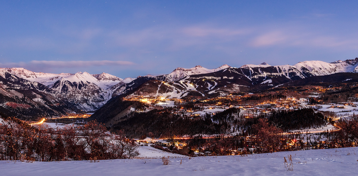 Christmas in Telluride Colorado. Nestled in the San Juan mountains