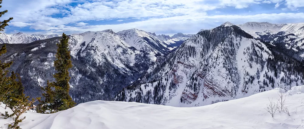 snowy mountains Christmas in Telluride