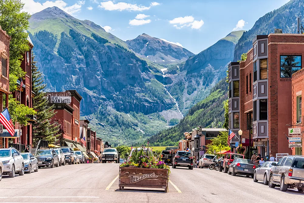 Picture of Telluride, CO where you can rent a luxury cabin or condo from SIlverStar Telluride
